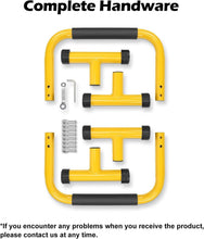 Load image into Gallery viewer, TABEKE Push Up Bar, 14'' High Steel Parallettes & Dip Bar (Yellow)