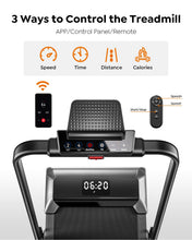 Load image into Gallery viewer, Acezoe Walking Pad Treadmill with Incline and Handle Bar - Black White