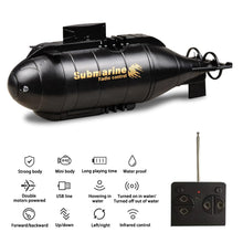 Load image into Gallery viewer, 6 Channels Mini RC Submarine Toy (Black)