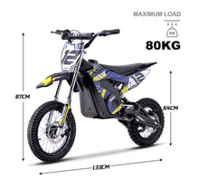 Load image into Gallery viewer, Electric Dirt Bike, 36V 1000W, HP112E (Blue)