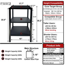Load image into Gallery viewer, OGODU Commercial Heavy Duty Adjustable Dumbbell Stand & Kettlebell Stand, Adjustable Dumbbell Weight Rack, Kettlebell Storage Rack, Weight Rack for Garage/Home Gym/Commercial with Non-Slip Base, Anti-Tip Safety & Space-Saving Design, Weight Capacity 500/6