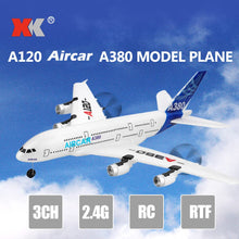Load image into Gallery viewer, RC Airplane, XK A120 A380 Aircar Model Plane, 3CH 2.4G Remote Control Airplane, EPP Fixed-Wing RC Aircraft RTF Toy for Kids and Adults