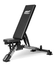 Load image into Gallery viewer, Mikolo Weight Bench - 1300 Weight Capacity and 40 Adjustable Positions for Full Body Workouts, Incline, Decline and Flat Setting for Garage and Home Gym, Black