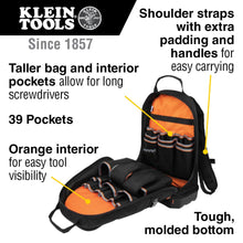 Load image into Gallery viewer, Klein Tools 80141 Hand Tools Kit includes Pliers, Screwdrivers, Nut Drivers, Backpack, and More Jobsite Tools, 41-Piece