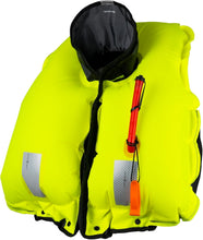 Load image into Gallery viewer, BLUESTORM Stratus 35 Inflatable Life Jacket PFD for Adults | US Coast Guard (USCG) Approved Automatic Self Inflating Life Vest Preserver with Manual Ripcord (Hi-Vis Green Sailing)