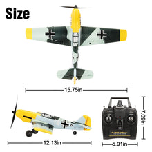Load image into Gallery viewer, Remote Control RTF Airplane, 4 Channel 6-Axis Gyro Park Flyer RC Plane BF109, WW2 Warbird Aircraft Toy Gift for Adults & Kids