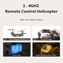 Load image into Gallery viewer, 2.4G 3CH RC Helicopter, S026H Military Transport RC Helicopter with Altitude Hold, One Key Take Off/Landing, LED Light