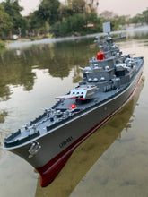 Load image into Gallery viewer, 23.6" Inch Remote Controlled Warship Battleship10km/h 4WD 2.4G RC Controlled Ship 1:390 Scale On Water Lakes Pools Exhibits Models
