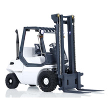 Load image into Gallery viewer, Metal 1/14 RC Hydraulic Forklift Wheeled Transfer Car Hydraulic System RTR Construction Vehicles Motor (White and Grey)