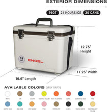 Load image into Gallery viewer, Engel UC19 19qt Leak-Proof, Air Tight, Drybox Cooler and Small Hard Shell Lunchbox for Men and Women in Fighting Lady Yellow
