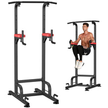 Load image into Gallery viewer, RELIFE REBUILD YOUR LIFE Power Tower Pull Up Bar Station Workout Dip Station for Home -Red