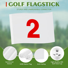 Load image into Gallery viewer, Burbell Golf Flag Stick 6ft, 3 Set Putting Green Flags, White