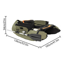 Load image into Gallery viewer, Rosyouth Inflatable Kayak Set, 1-Person Portable Outdoor Fishing Boat with Adjustable Shoulder Straps, Inflatable Fishing Boat for Lakes and Rivers, 286.6 lbs Weight Capacity, Green