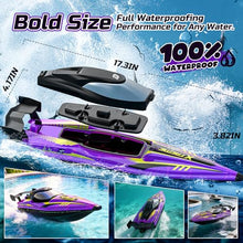 Load image into Gallery viewer, DEERC 17” Large High-Speed RC Jet Boat, Self-Righting Remote Control Boat
