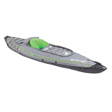 Load image into Gallery viewer, Sevylor QuickPak K5 24 Gauge PVC Polyester 1 Person Inflatable Kayak w/Hand Pump, Paddle, Double Lock Valves and Easy To Carry Backpack System, Gray
