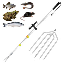 Load image into Gallery viewer, SANLIKE 8FT Fishing Harpoon Spear Gaff Gig, Frog Fork Hook, Silver