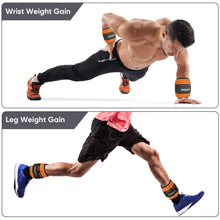 Load image into Gallery viewer, APEXUP Adjustable Ankle Weights for Women and Men (2-10 lbs, Orange)