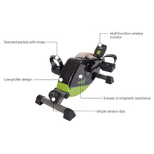 Load image into Gallery viewer, Stamina Wirk Under Desk Exercise Bike - Black/Green