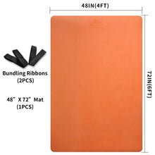 Load image into Gallery viewer, Hatha Yoga Large TPE Yoga Mat 6'x4'x1/2" Extra Thick Non-Slip Exercise Mat - for Yoga Pilates & Home Gym Workouts(Orange)