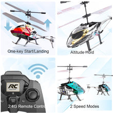 Load image into Gallery viewer, RC Helicopter, Remote Control Helicopter for Kids, 2.4 GHz, LED Light, One-Key Take Off/Landing, Altitude Hold, RC Toys