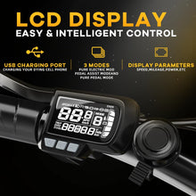 Load image into Gallery viewer, 1000W Folding Electric Bike, 48V 20.8AH Large Removable Battery E-Bike, 30+MPH, 80 Miles Max Range, 20" Fat Tire Electric Bike (Orange)