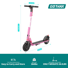 Load image into Gallery viewer, Ultra Electric Scooter, 8.5" Honeycomb Tire, Max 13 Mile and 15.5 Mph 300W Motor, Bright Headlight (Pink)