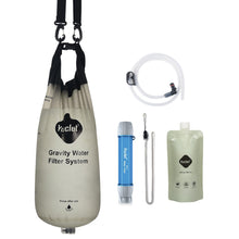 Load image into Gallery viewer, Yuclet Gravity Water Filter System w/ 2-Gal Bag & 0.1-Micron Filter Straw