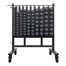 Load image into Gallery viewer, Power Systems Premium Dumbbell Storage Rack – Mobile Weight Rack with Wheels, Heavy Duty Steel Organizer for Home Gym, Fitness Studio & Commercial Use, Secure Space Saving Design (Rack Only)