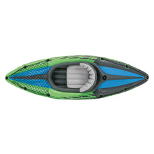 Load image into Gallery viewer, INTEX 68305EP Challenger K1 Inflatable Kayak Set: Includes Deluxe 86in Kayak Paddles and High-Output Pump – Adjustable Seat with Backrest – Removable Skeg – 1-Person – 220lb Weight Capacity