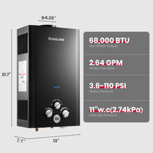 Load image into Gallery viewer, GASLAND BE264B Propane Water Heater Outdoor | 2.64 GPM 10L | CSA Certified