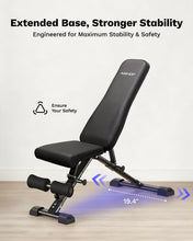 Load image into Gallery viewer, AIRHOP Upgraded Adjustable Weight Bench, Bench Press Full Body Workout, Quick Fold Space Saving, Workout Bench for Home Gym Strength Training
