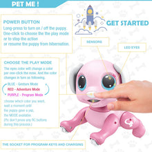 Load image into Gallery viewer, Remote Control Dog Gesture Sensing - Smart Puppy Pink Toy Robot Pet Walks Barks Interactive with Toddler, STEM Play