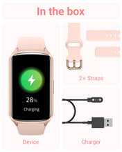 Load image into Gallery viewer, Amzhero Health Fitness Tracker with 24/7 Heart Rate, Blood Oxygen -Pinksand