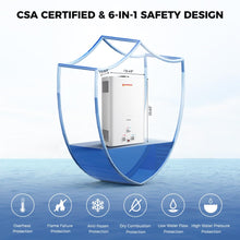 Load image into Gallery viewer, CAMPLUX Tankless Water Heater, 5.28 GPM OutdoorPropane Camping Gas Water Heater, 20L, BW528,White