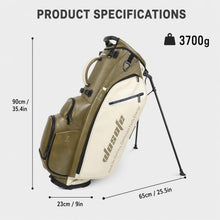 Load image into Gallery viewer, wosofe 14-Way Golf Stand Bag, Waterproof PU Leather Olive Green Vintage