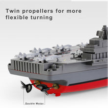 Load image into Gallery viewer, Remote Controlled Warship Battleship Aircraft Carrier 10km/h 4WD 2.4G RC Boat On Water Lakes Pools Exhibits Models for Boys Kids