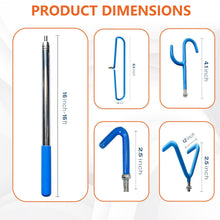 Load image into Gallery viewer, Daily Favorites DF 4-in-1 Disc Golf Retriever Pole - 16-ft Telescopic Stainless Steel, Disc Golf Disc Retriever with Hooks Suction-Cup Carry Bag - Disc Golf Accessories for Water Trees Bushes.