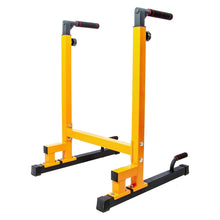 Load image into Gallery viewer, BalanceFrom Steel Frame Multi-Functional Exercise Fitness Dip Stand Station - Yellow