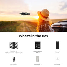 Load image into Gallery viewer, Drone with Camera, Self-Flying Camera Drone with Follow Me Mode, Foldable Mini Drone, Hands-Free Control Black (Combo)