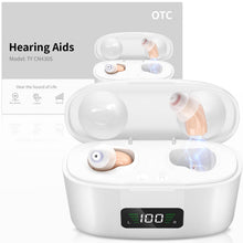 Load image into Gallery viewer, Hearing Aids for Seniors, Rechargeable Hearing Amplifiers Devices with Noise Cancelling, Superior Sound Quality for Women Men Hearing Loss, Auto On/Off