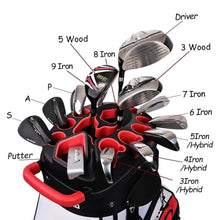 Load image into Gallery viewer, ASK ECHO T-Lock Golf Cart Bag, Quiet 14-Way Full-Length Divider (White)