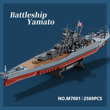 Load image into Gallery viewer, Japanese Yamato Battleship Building Blocks Set, 2569 Pieces WWII Navy Ship MOC Toy, Excellent Battleship Model Building