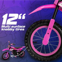 Load image into Gallery viewer, 12V Electric Dirt Bike, Battery Powered Ride on (Pink)