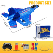 Load image into Gallery viewer, Fremego RC Airplane F22 Fighter Jet for Kids & Adults 2.4GHz Remote Control with Gyro