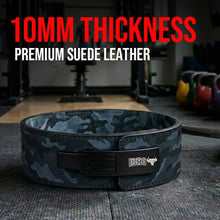 Load image into Gallery viewer, IBRO Powerlifting Lever Gym Belt – 10mm Black Camo S