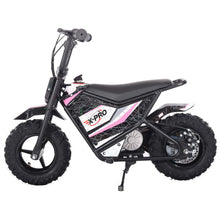 Load image into Gallery viewer, X-PRO XP250E 250W 24V Electric Dirt Bike with Chain Drive! 6.5" Wheels! Rear Disc Brakes! (Pink)
