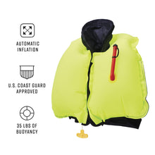 Load image into Gallery viewer, BLUESTORM Stratus 35 Inflatable Life Jacket PFD for Adults (Hi-Vis) | US Coast Guard (USCG) Approved Automatic Self Inflating Life Vest Preserver with Manual Ripcord