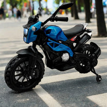 Load image into Gallery viewer, Electric Motorcycle for Kids, Kids Ride on Motorcycle, 12V Electric Dirt Bike with Training Wheels, Hand Racing Foot Brake, PU seat