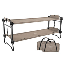 Load image into Gallery viewer, Disc-O-Bed Large Convertible 2 Person Bench & Double Camping Cot, Tan