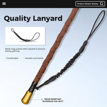 Load image into Gallery viewer, TRHUNTER Carbon Fiber Fishing Gaff Saltwater Fish Gaff with S316 Stainless Steel Fishing Hook (Brown Gaff - 7' - 4'' Hook)